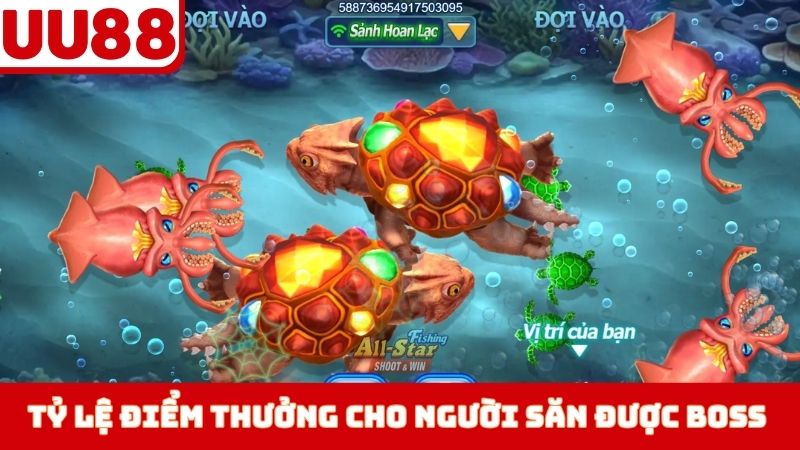 Tỷ lệ điểm thưởng cho người săn được Boss